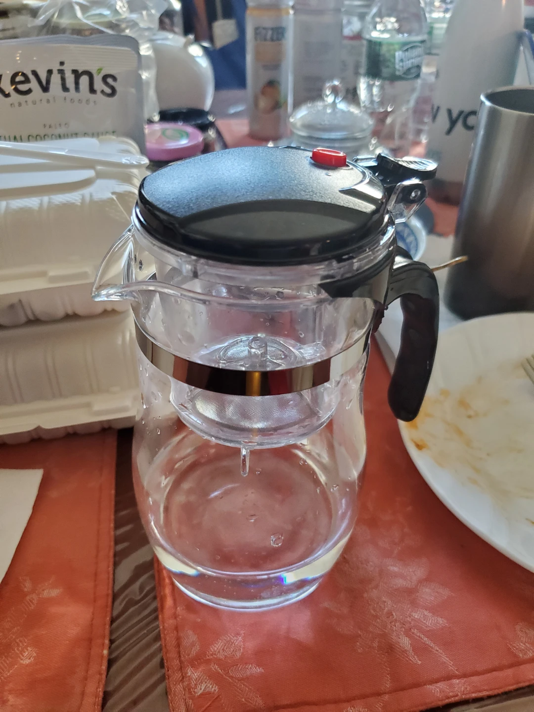 Clear Glass Teapot with Infuser 🧡