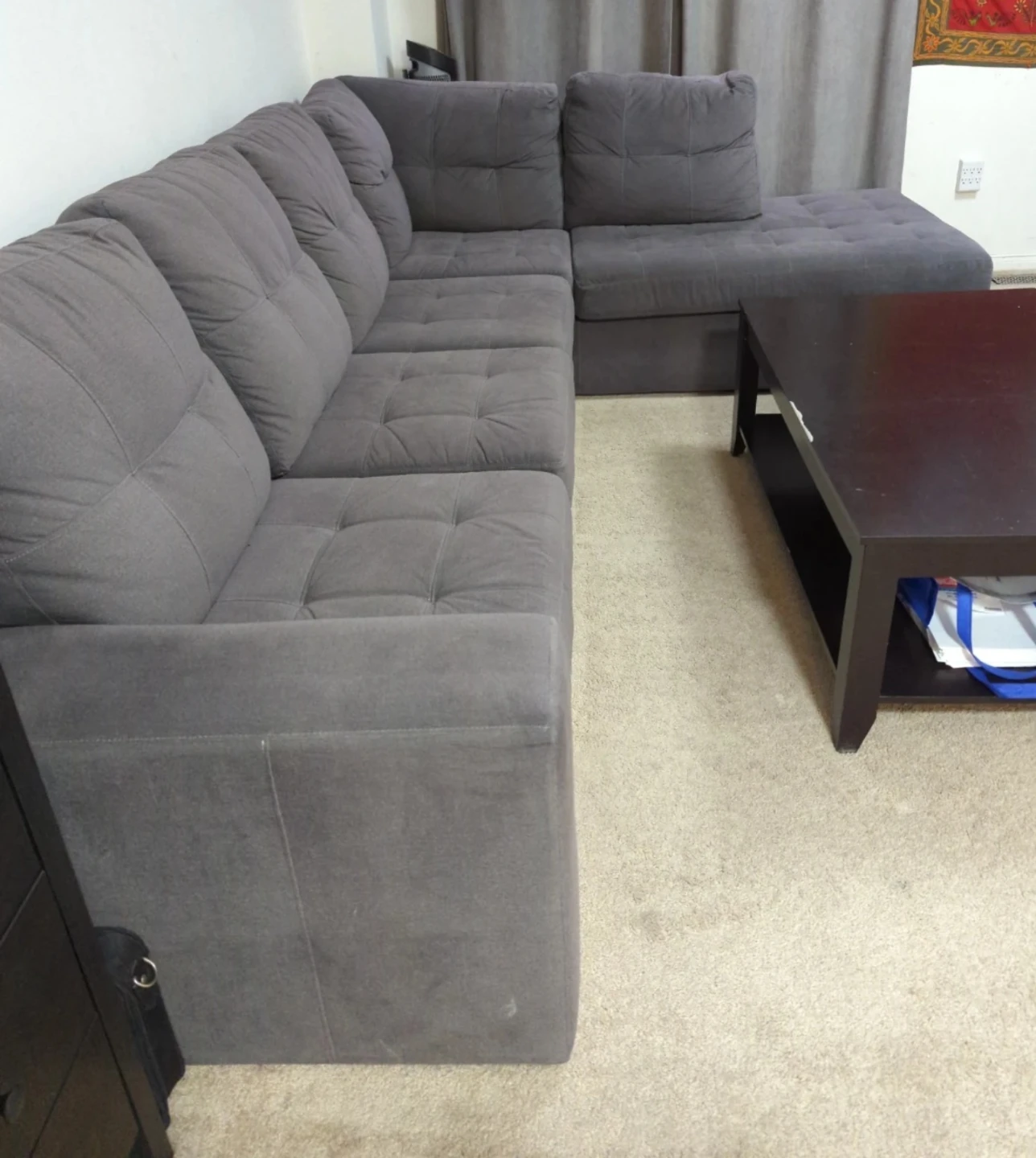 Grey Sectional Couch with Chaise - photo 4