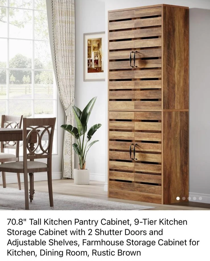 Brand New 70.8" Tall Farmhouse Kitchen Pantry Cabinet