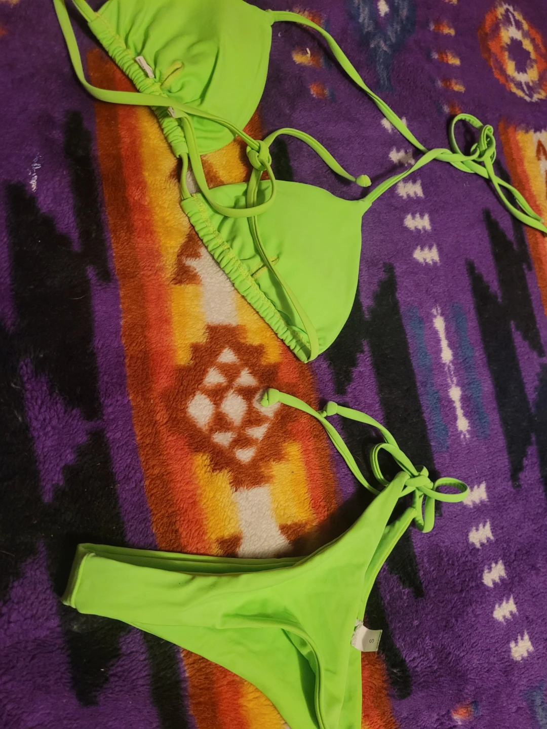 Neon Green String Bikini - photo 2