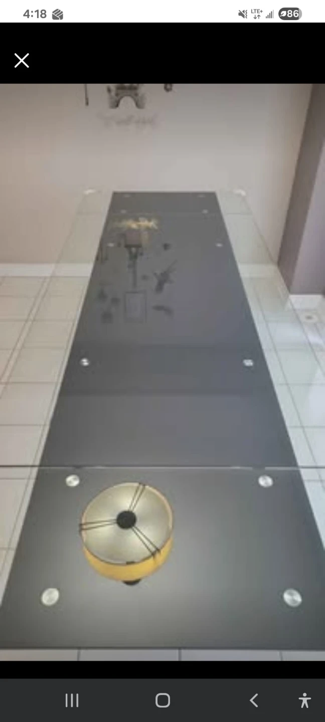 Glass Top Dining Table