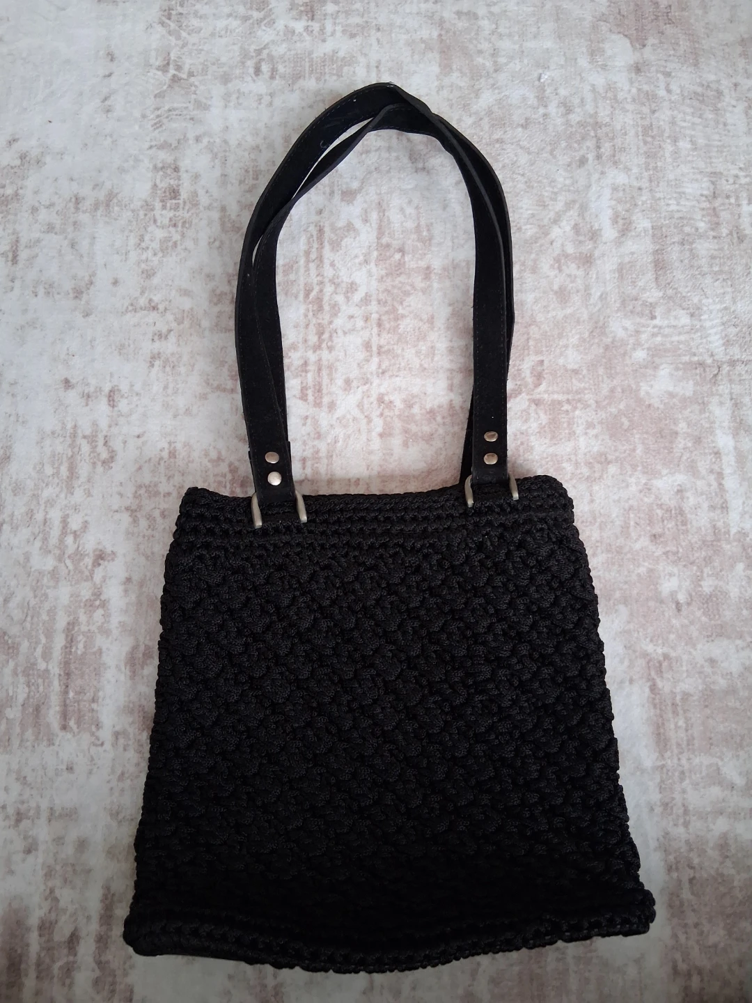 Black Crochet Shoulder Bag