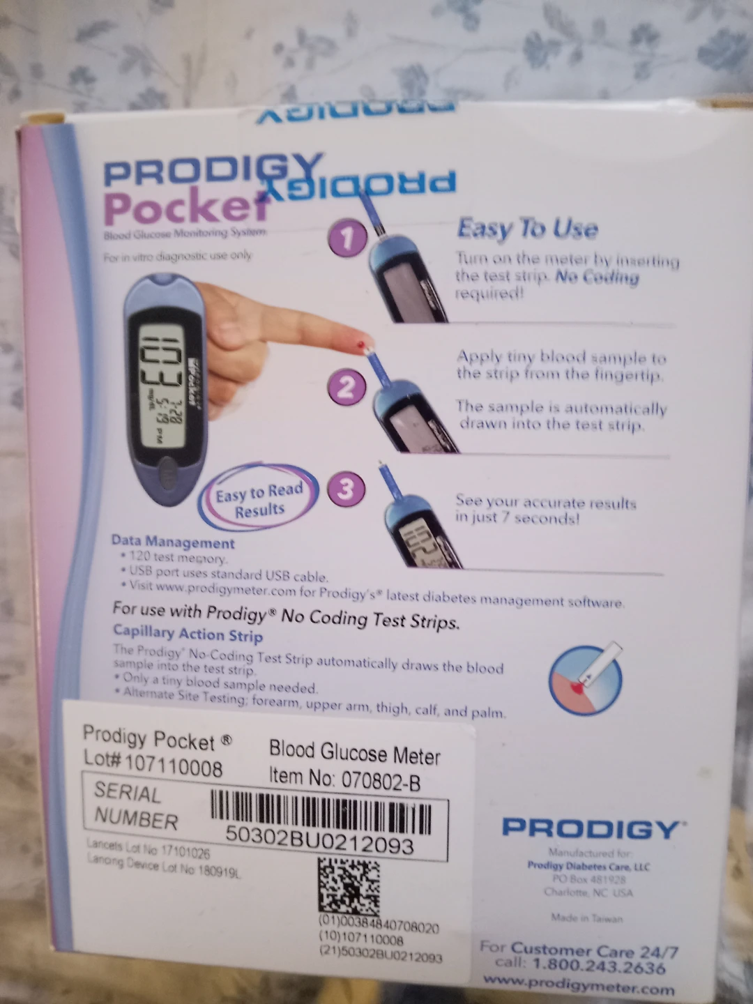 Prodigy Pocket Blood Glucose Monitoring System, Never used. - photo 2