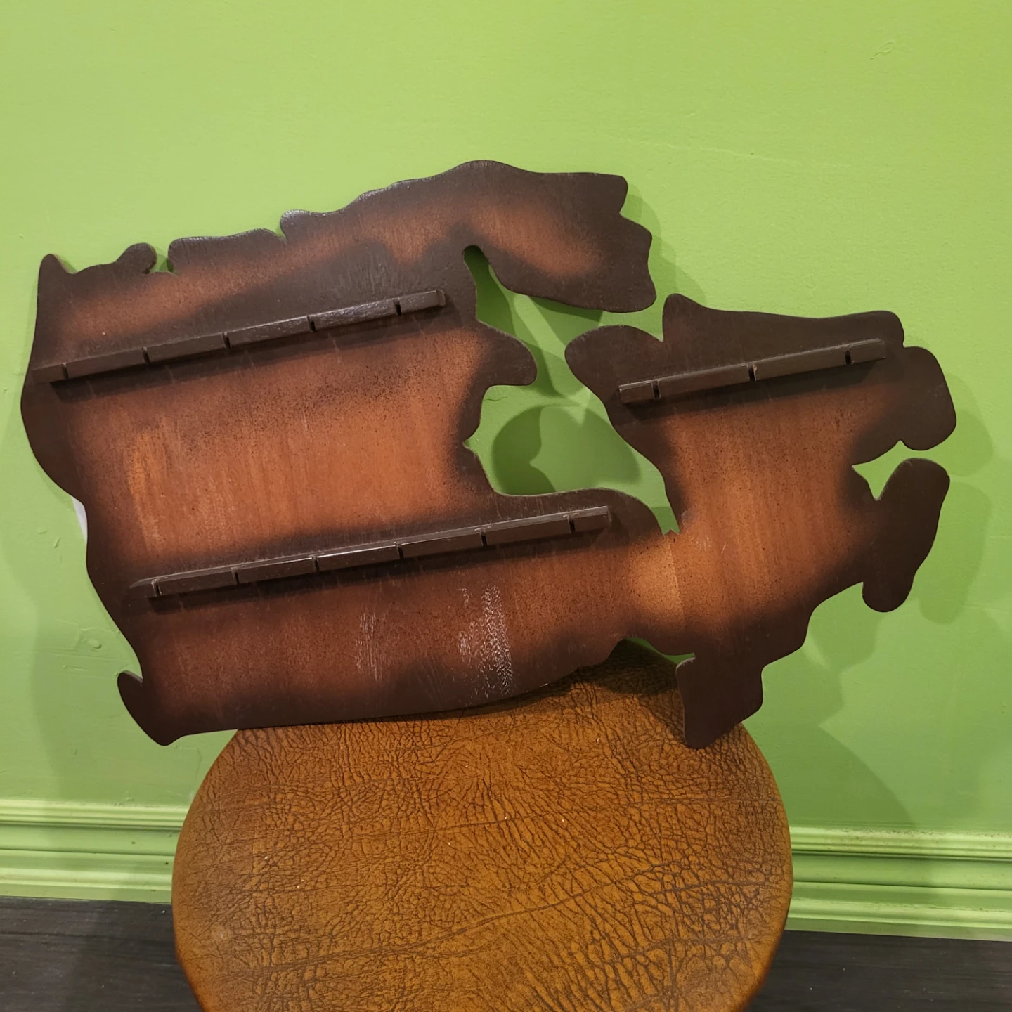 Wooden Canada Map Coin Display Shelf - photo 3