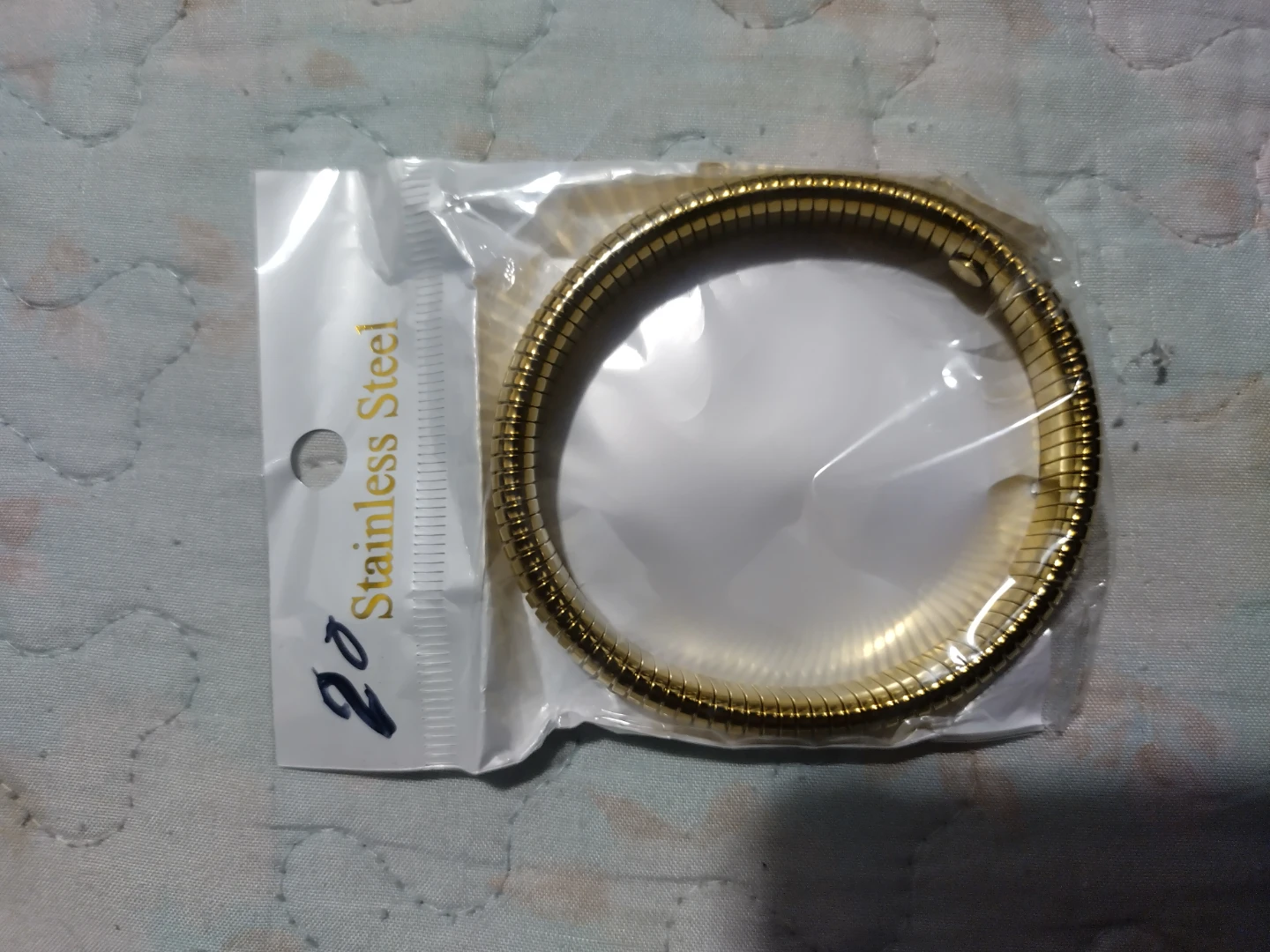 Gold Stainless Steel Bangle Bracelet