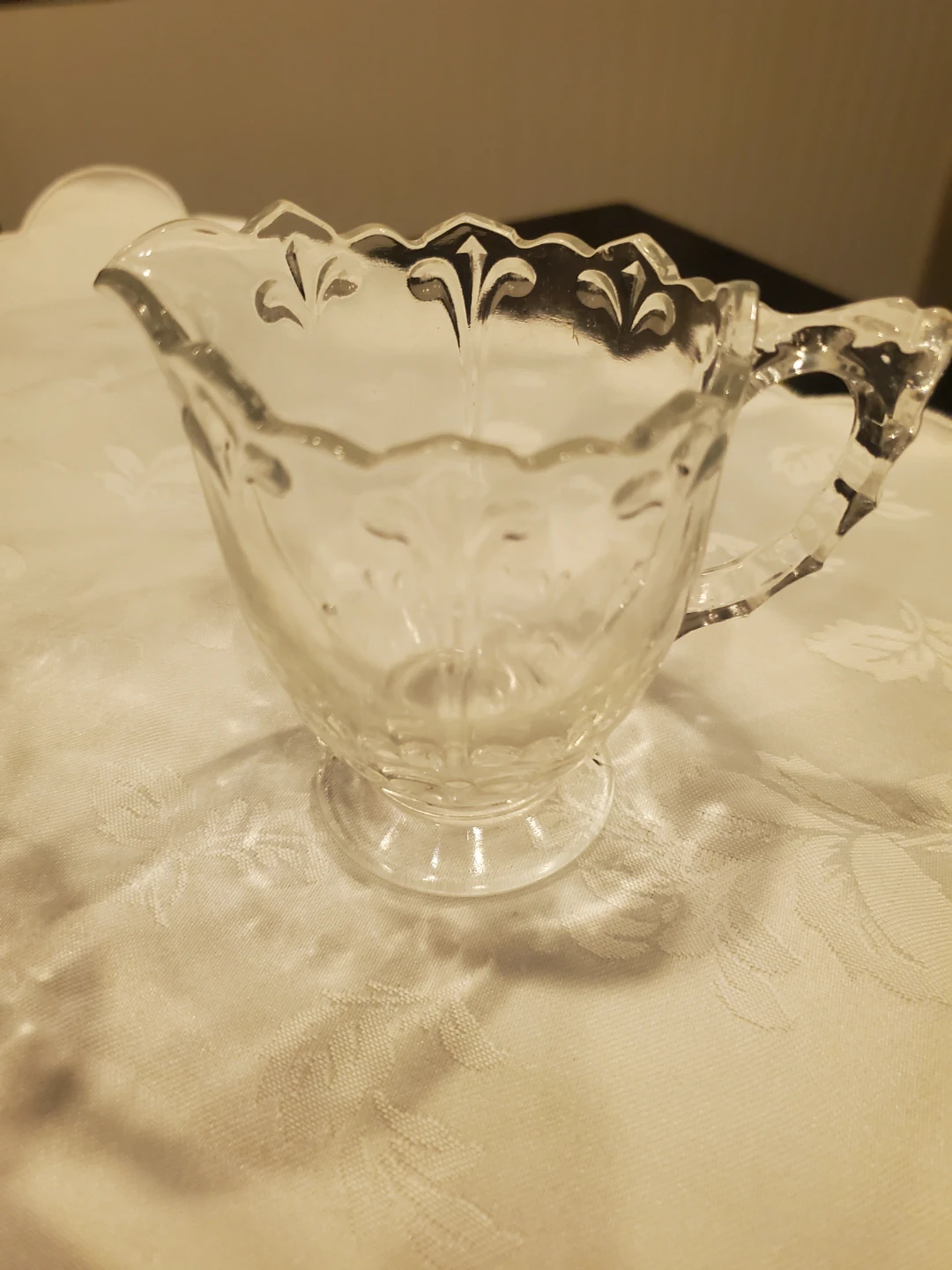 Vintage Clear Glass Creamer & Sugar Bowl Set - photo 2