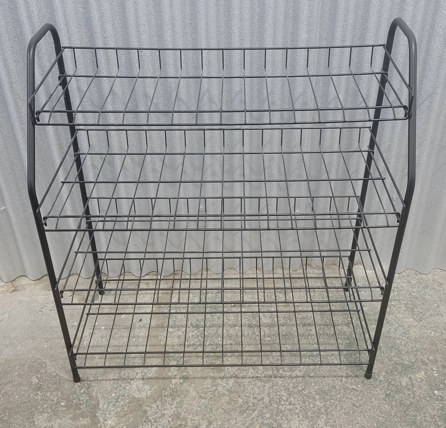 Black Metal Wire Shoe Rack