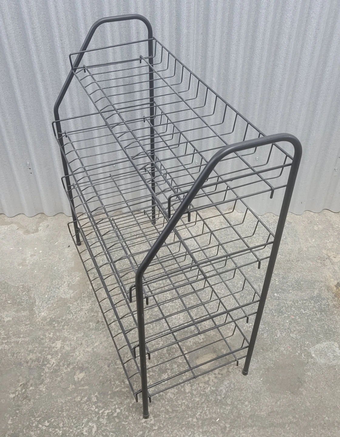 Black Metal Wire Shoe Rack - photo 2