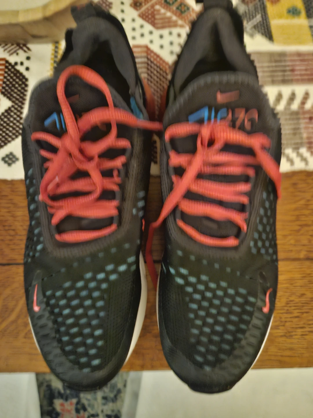 Nike Air Max 270 Men's Running Shoes Black/Red Size 8