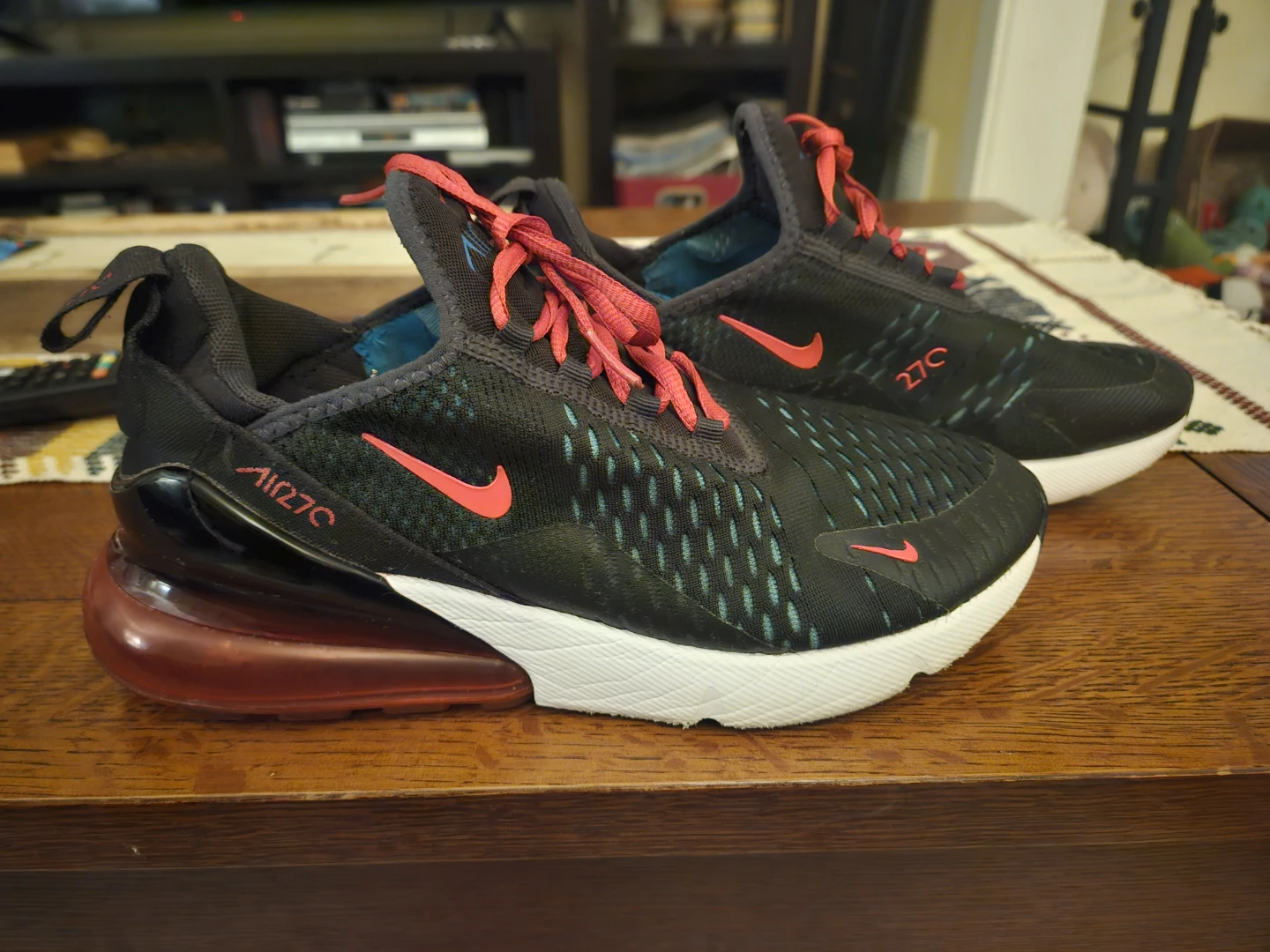 Nike Air Max 270 Men's Running Shoes Black/Red Size 8 - photo 3