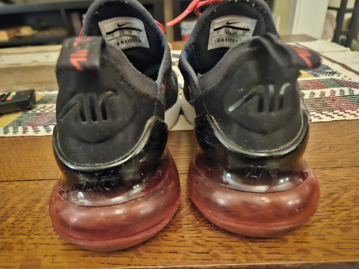 Nike Air Max 270 Men's Running Shoes Black/Red Size 8 - photo 4