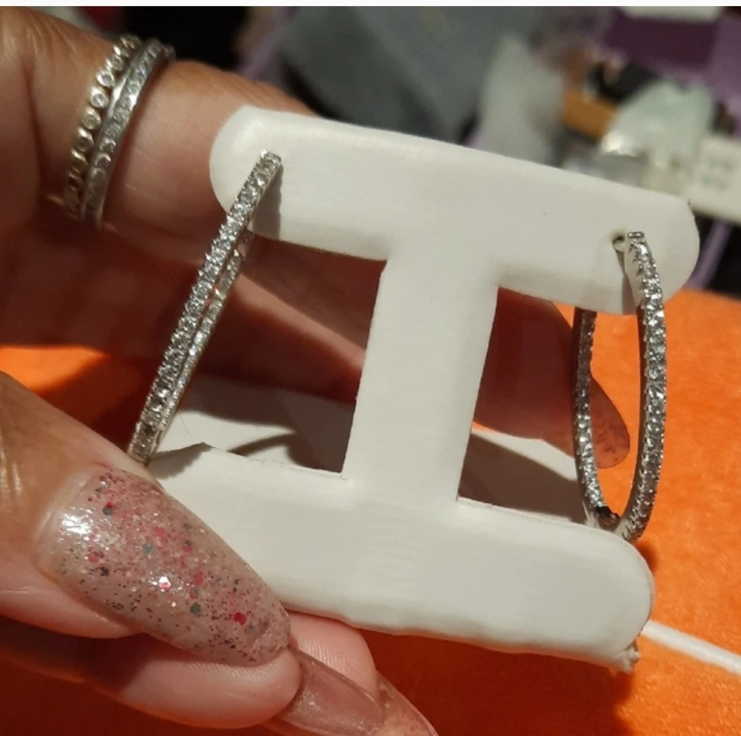 Genuine solid sterling silver Tennis EARRINGS