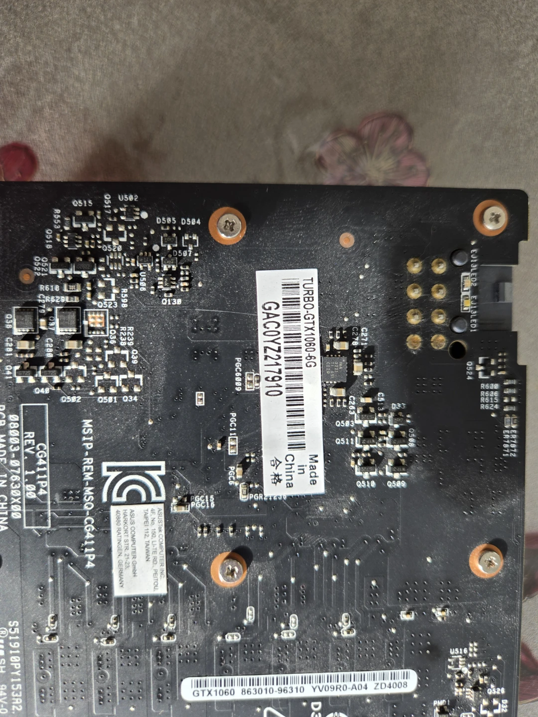 ASUS GeForce GTX 1060 Turbo Graphics Card - photo 3