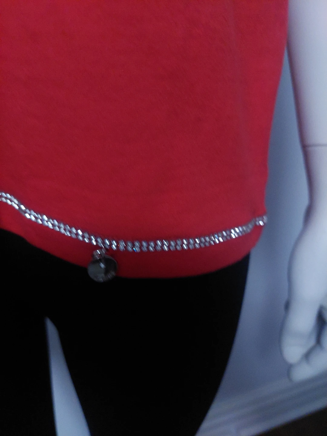New - Red  Scusi Ruffle Sleeve Top Large 🥕 - photo 4