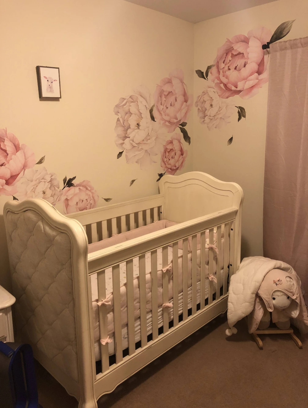 Tufted Baby Crib, Cream White - photo 2