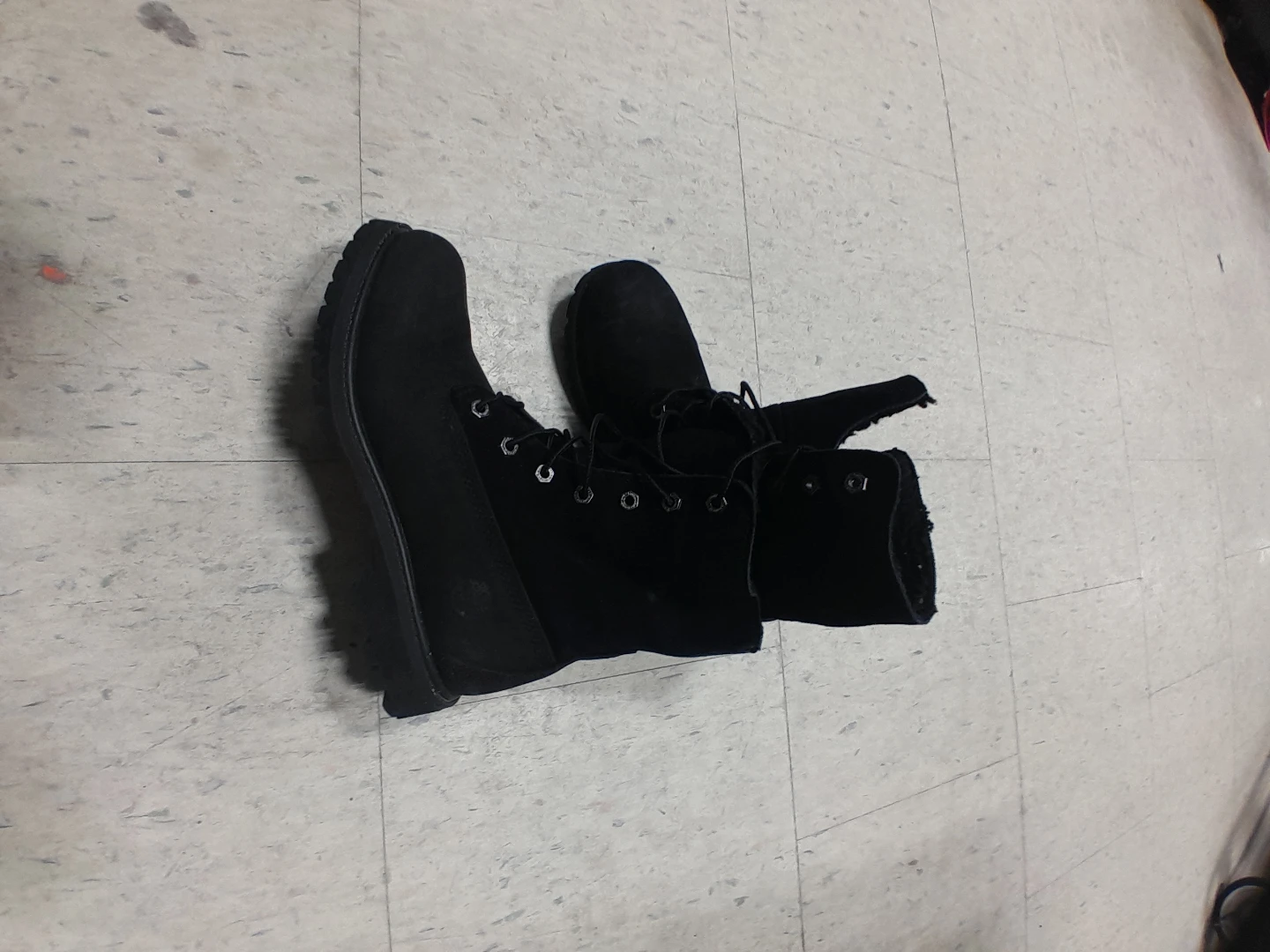 Black Suede Fur Lined  Timberland Winter Boots 6 - photo 4