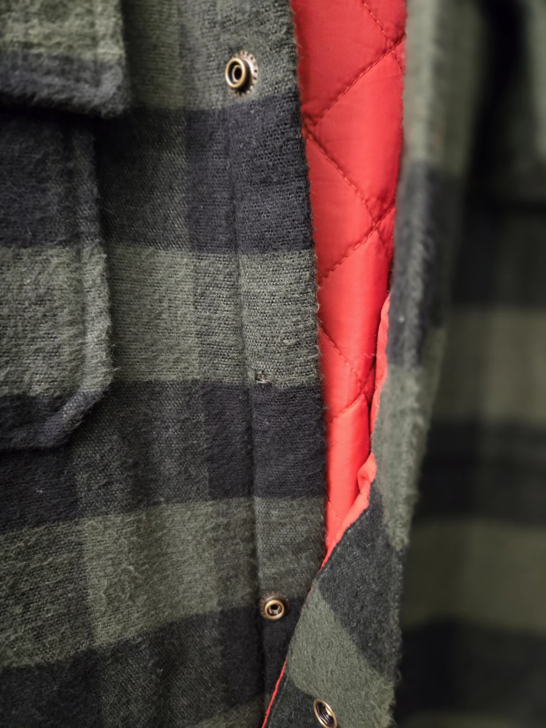 L.L.Bean Quilted Flannel Jacket, Green Plaid - photo 5