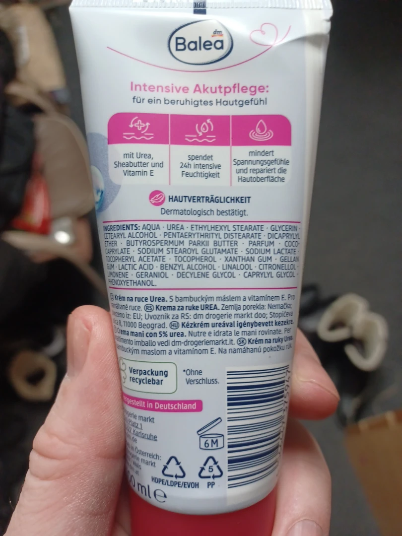 Balea Intensive Hand Cream with Urea and Shea Butter