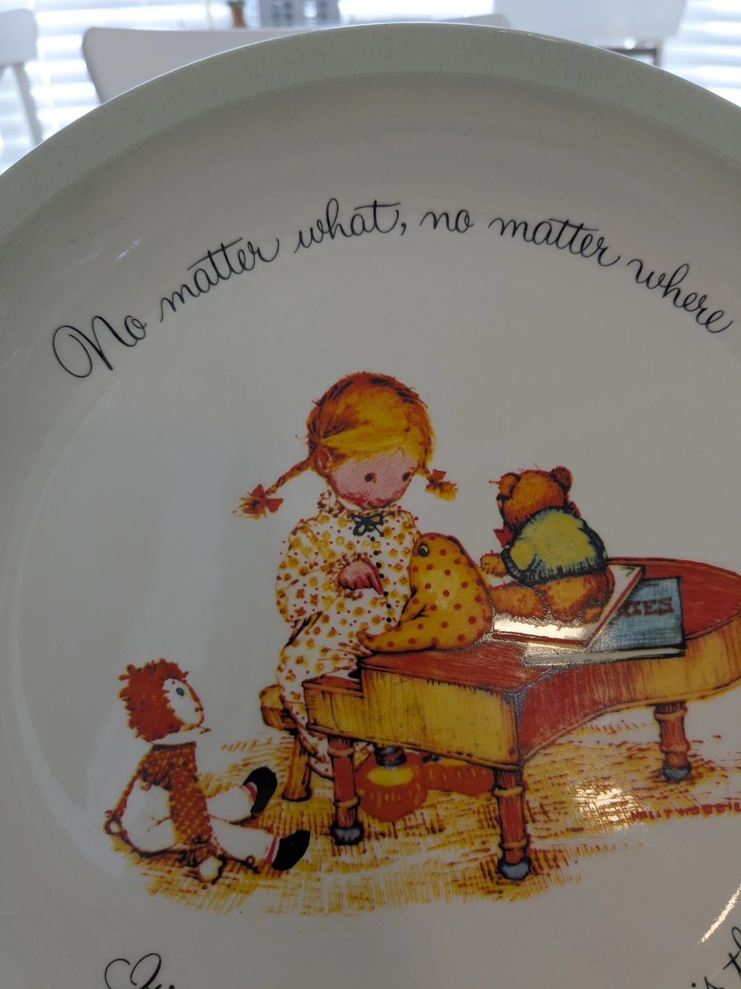 Holly Hobbie Collection Edition Plate Children and Teddy Bear - photo 3