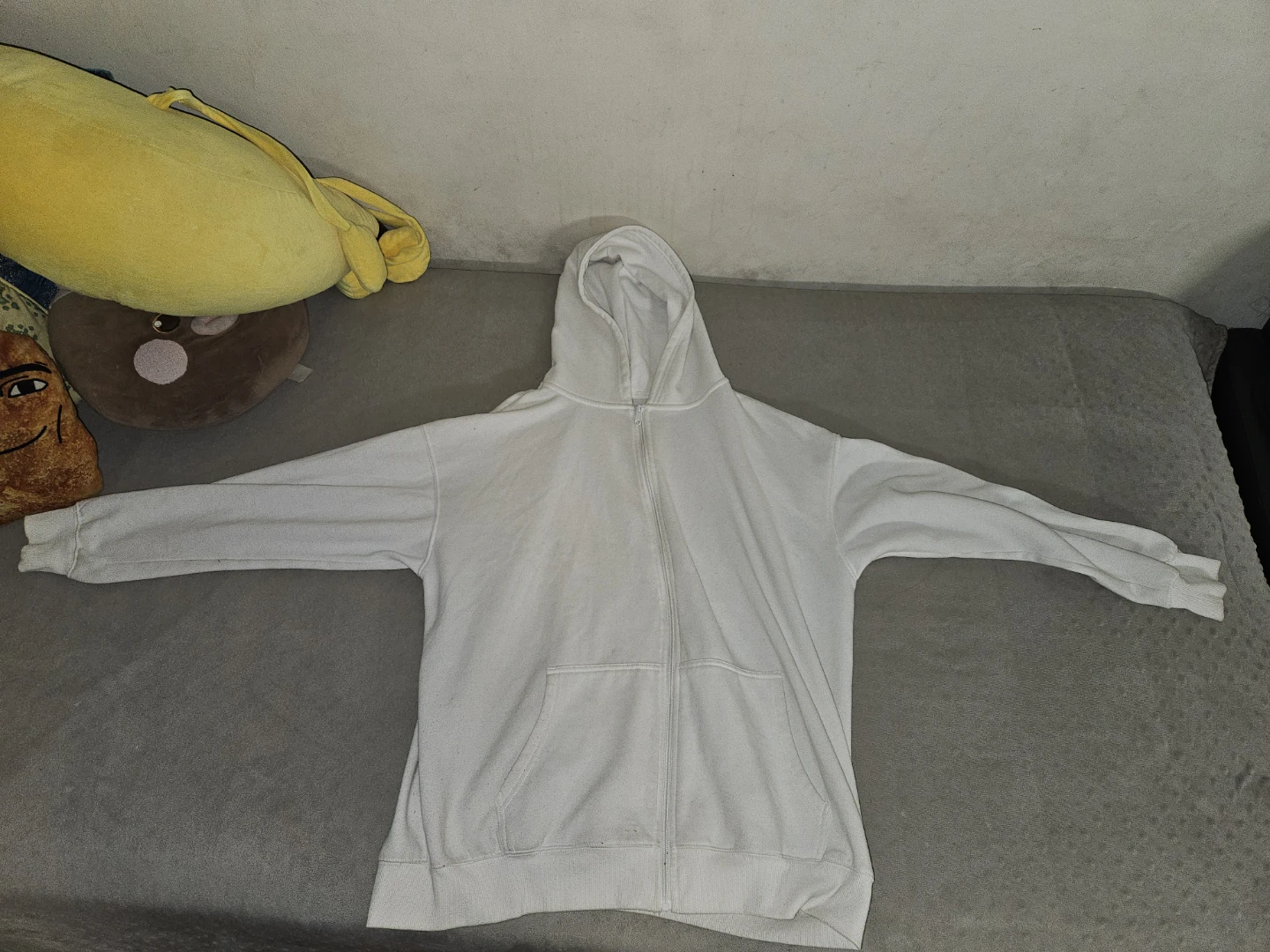 White Zip-Up Hoodie
