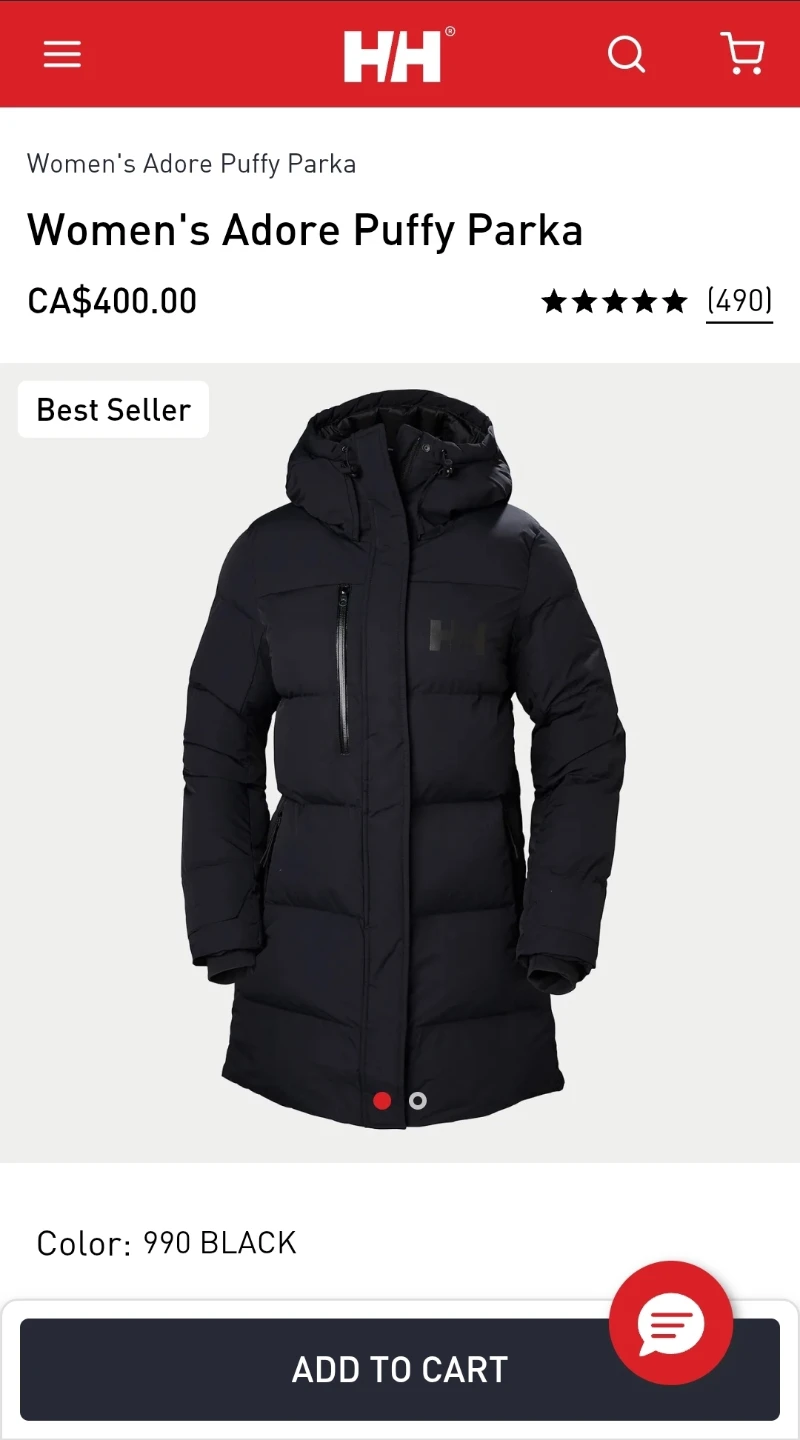Helly Hanson Men's Size Medium Parka