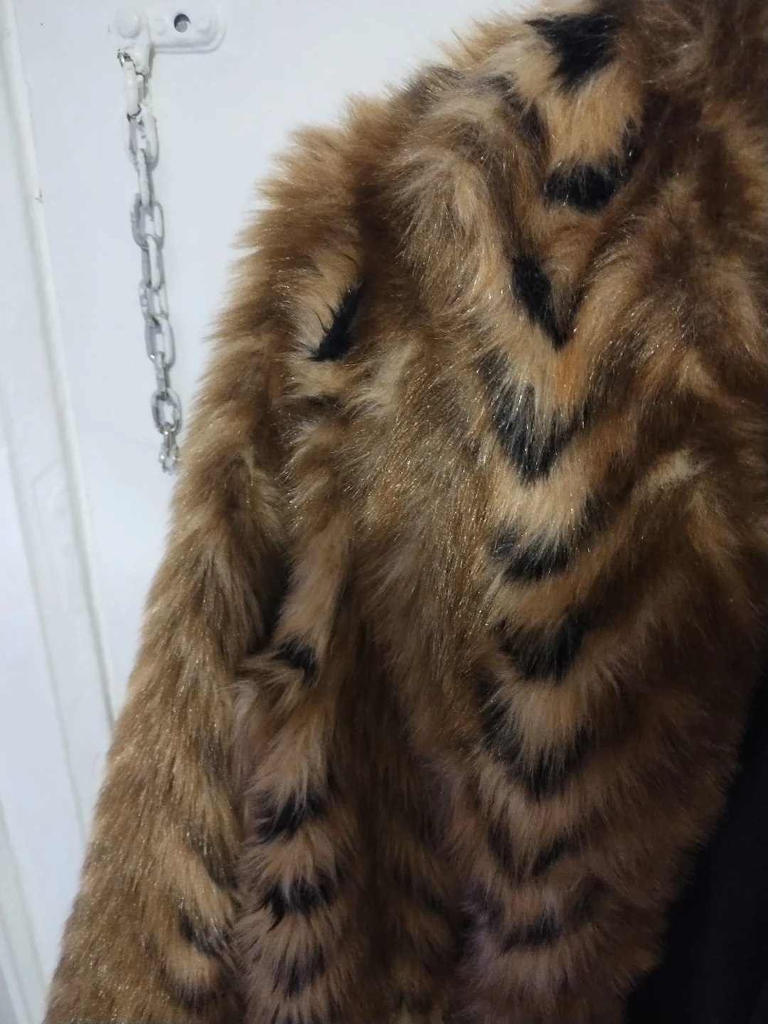 Olympia Faux Fur Animal Print Jacket Large - photo 4