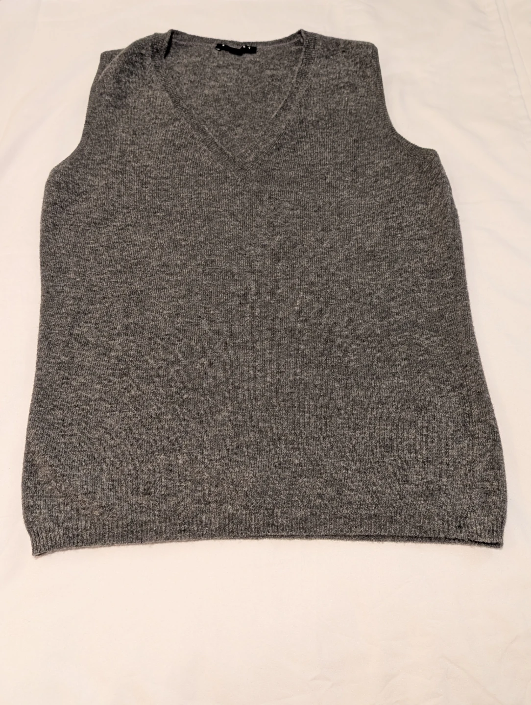Sisley Preppy Grey Wool Sweater Vest - Size XS