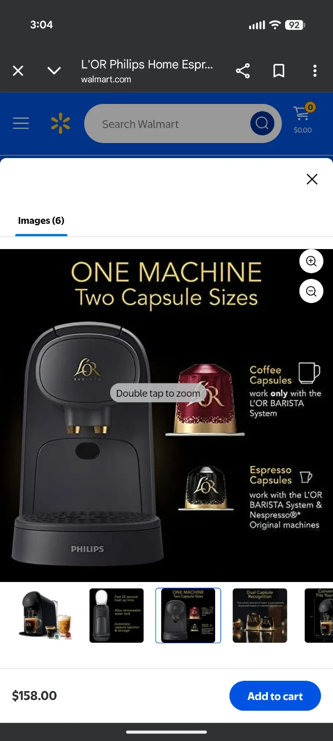 L'OR Philips Home Barista Espresso Machine/Black