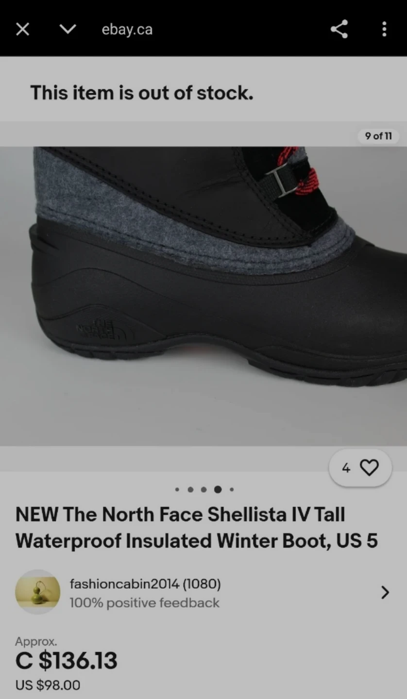 The North Face Shellista IV Winter Boots 🥕 size 8 - photo 5