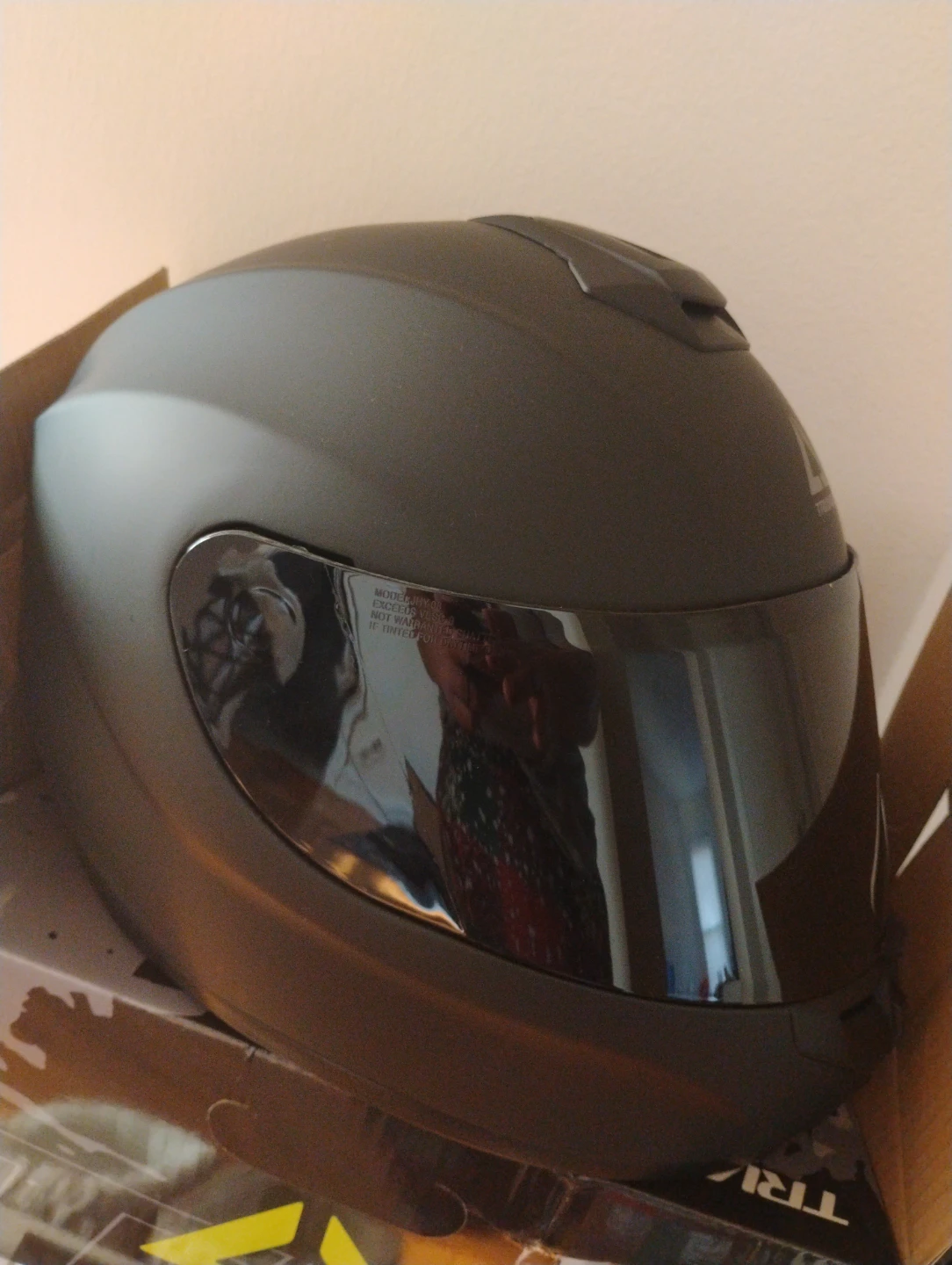 Triangle Motorcycle Helmet - Gray