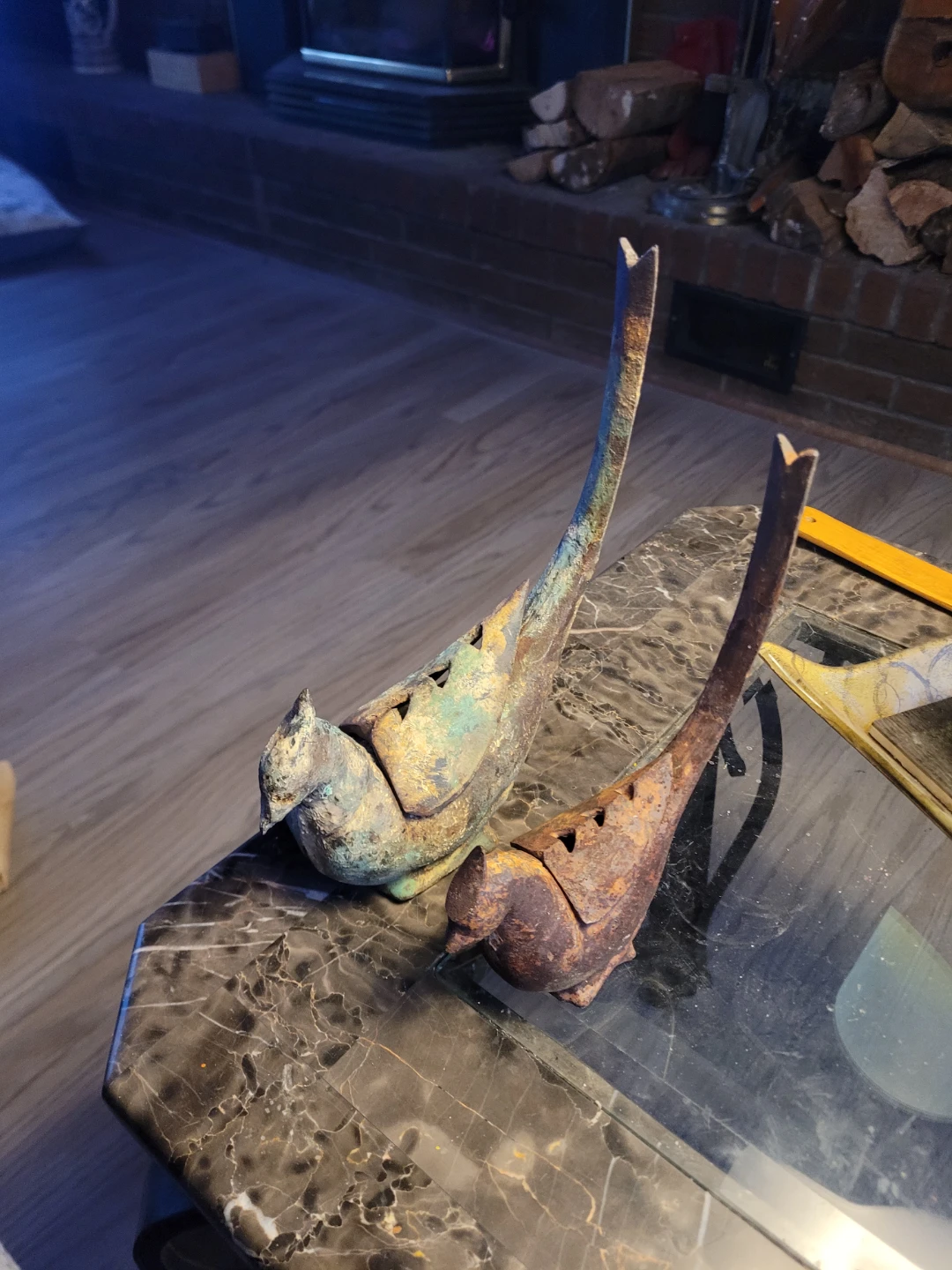 Japanese. Iron bird incense burner - photo 4