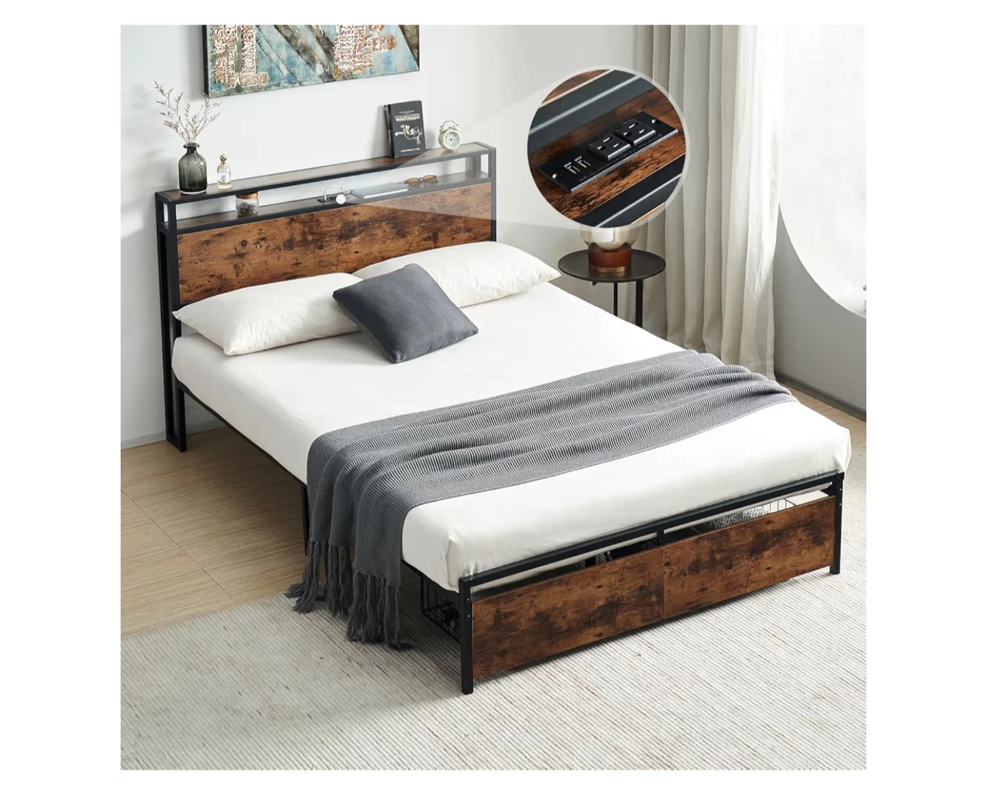 Full Size Mattress &  Bedframe with Headboard