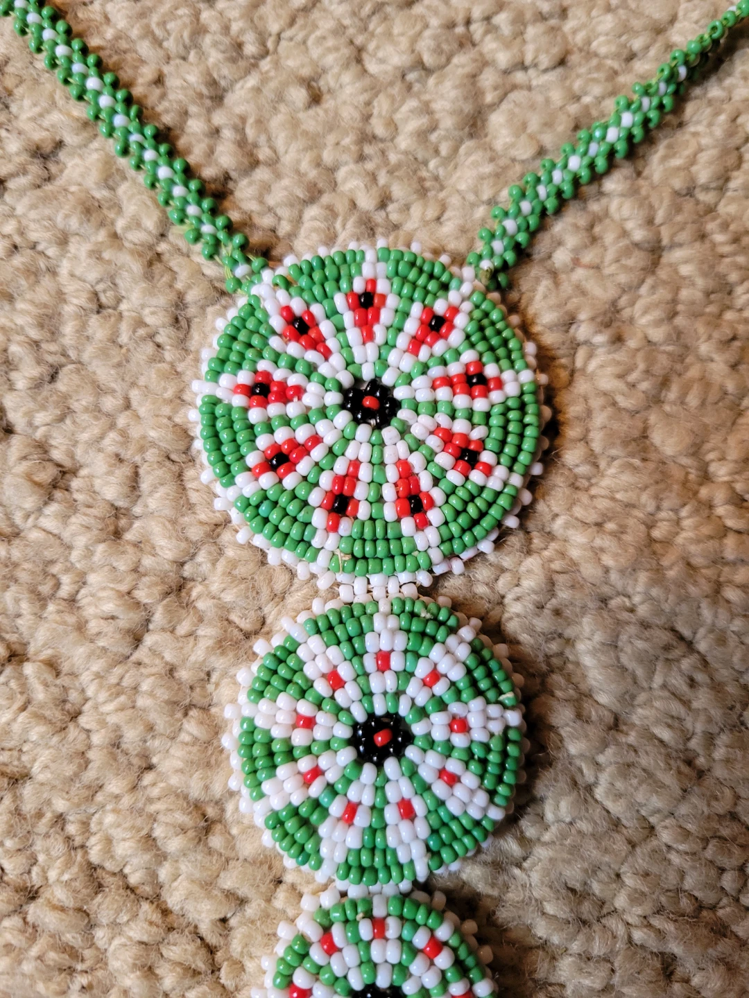 Handmade Beaded Necklace with Pendants - photo 3