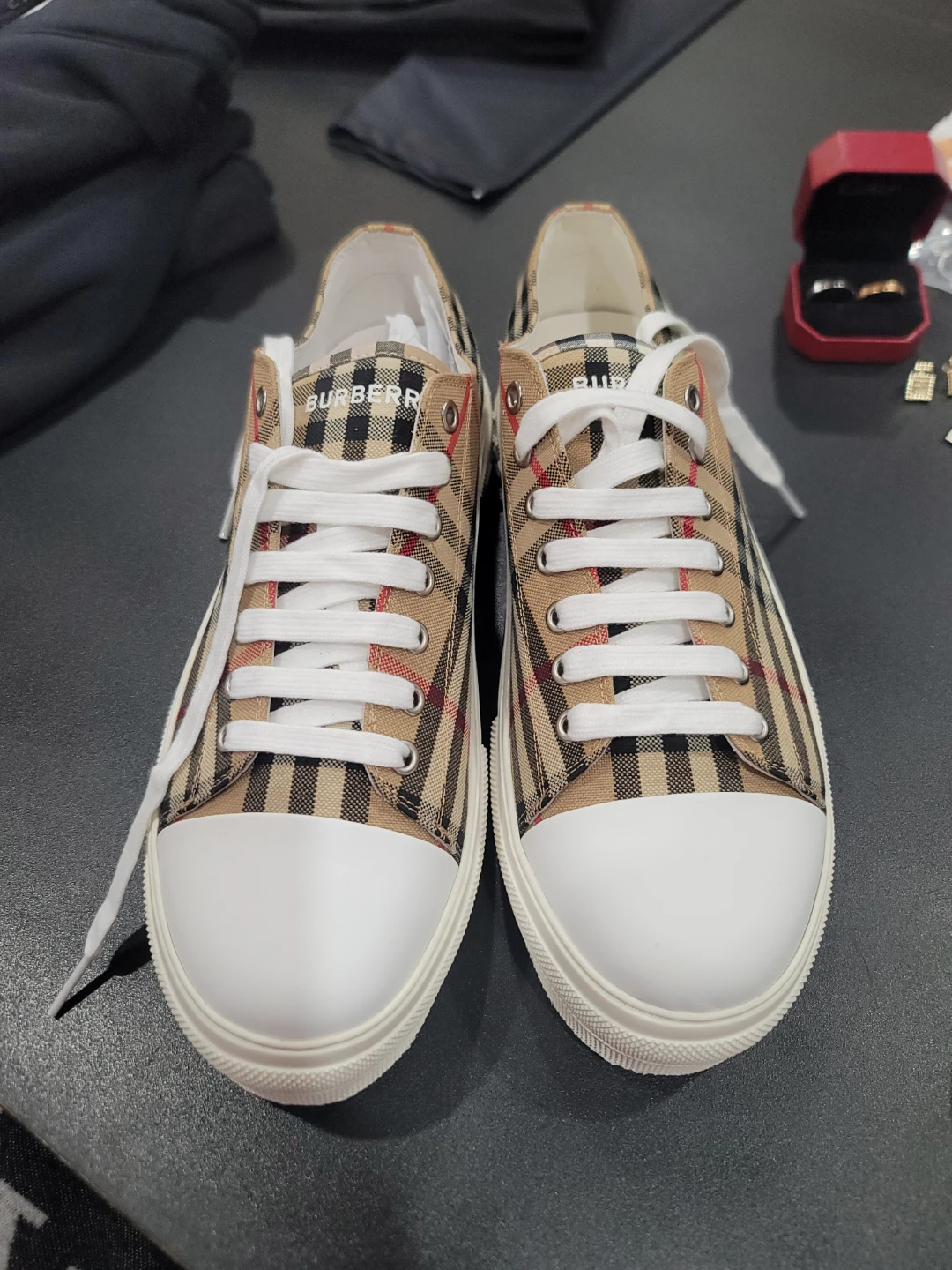 New Bur Check Sneakers