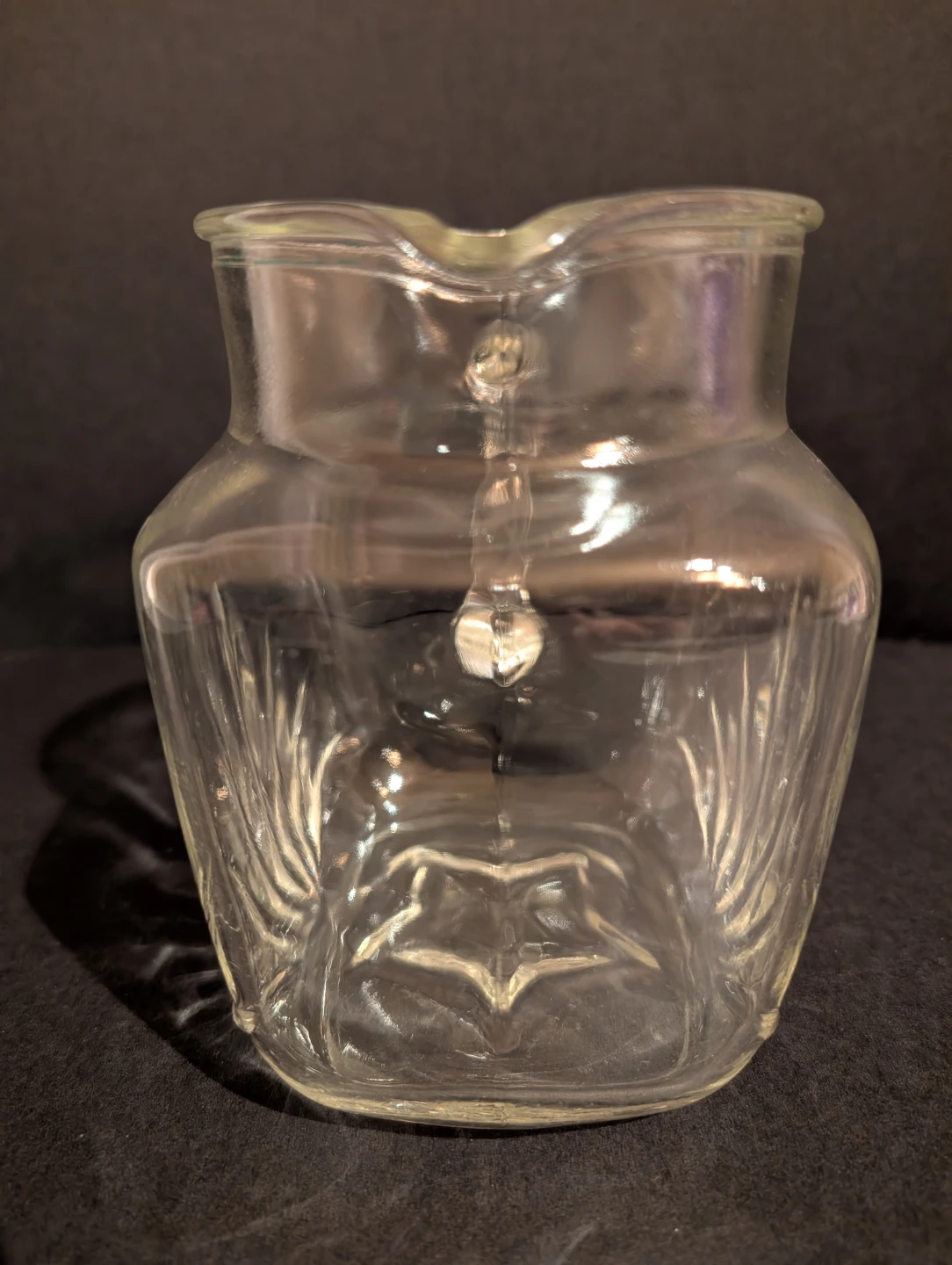 Vintage Federal Glass 1950s Starburst Pitcher