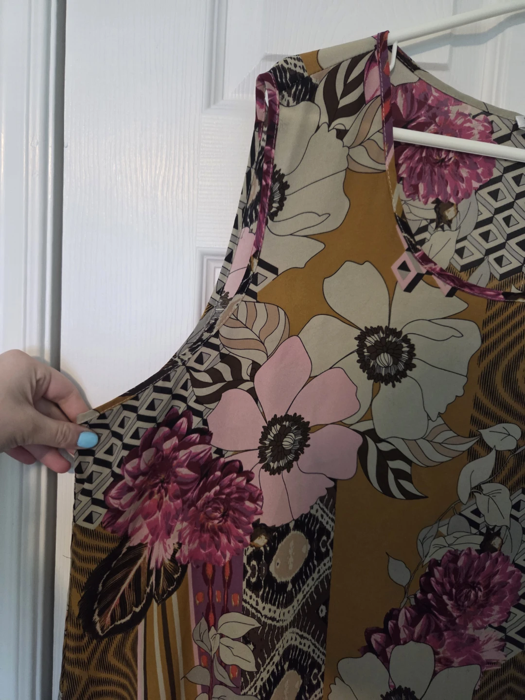 Spense Plus Size Floral Sleeveless Top - Pink, Cream, Brown - photo 2