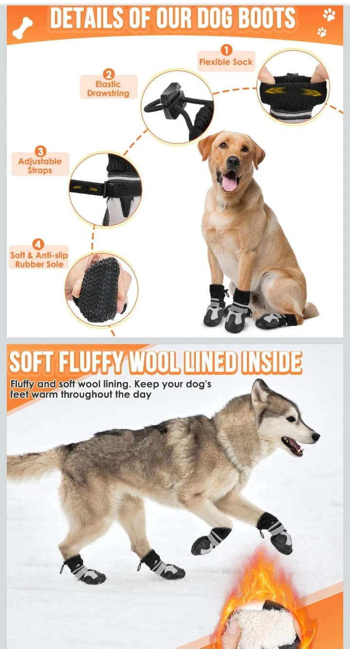 NEW!   AUTOWT Dog Boots Size 1 & 5 - photo 2