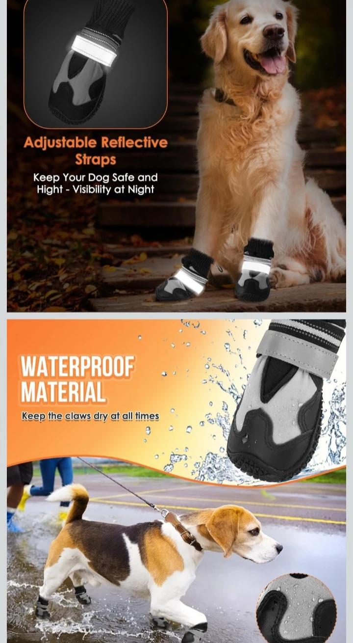 NEW!   AUTOWT Dog Boots Size 1 & 5 - photo 3