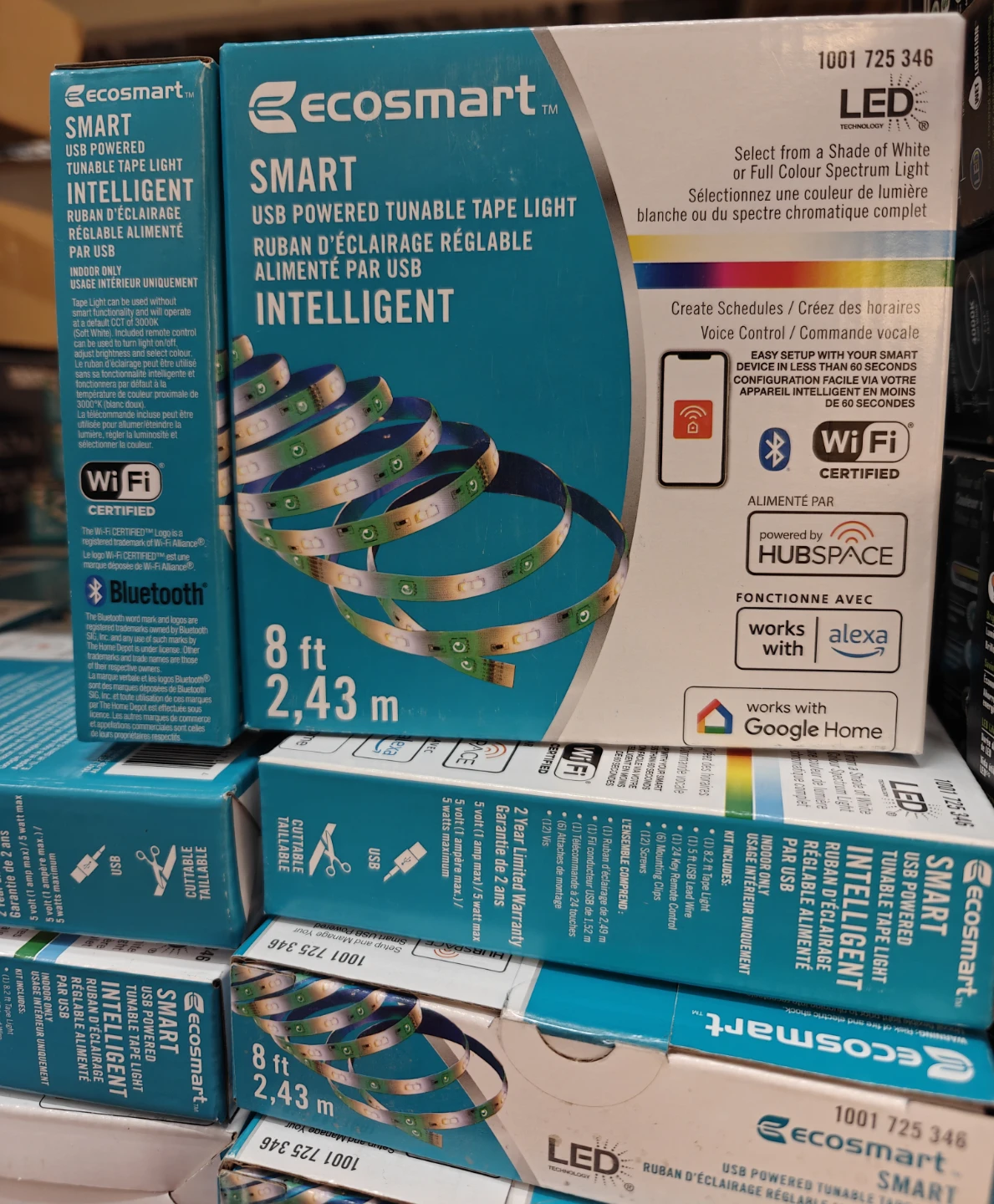 Ecosmart Smart USB Powered Tunable LED Tape Light - 8 ft