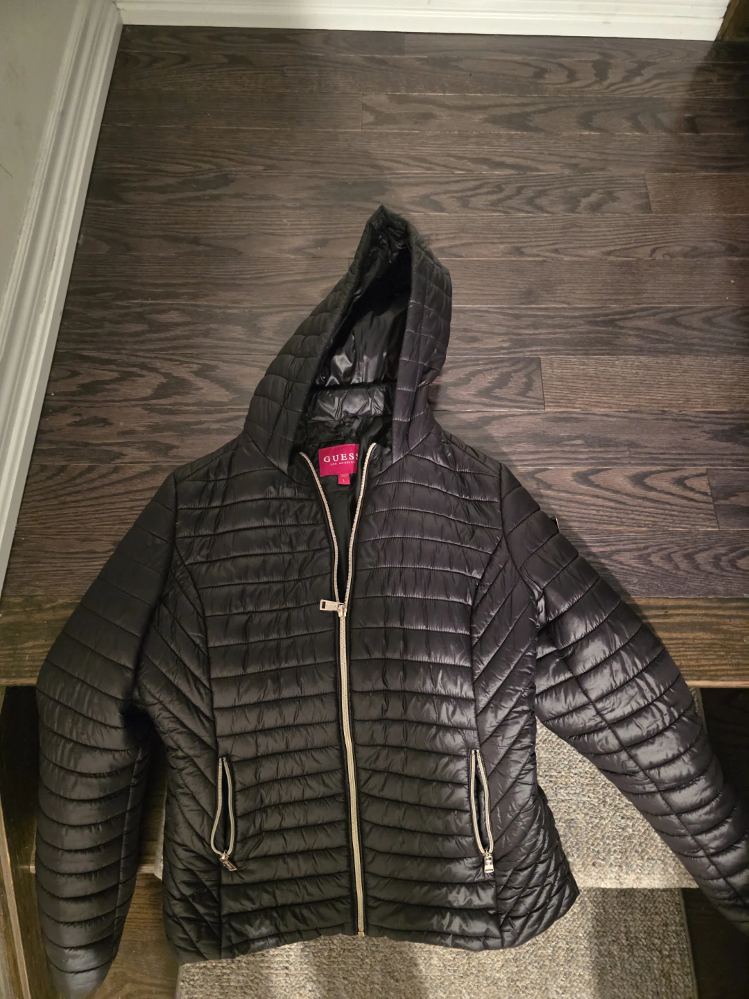 Guess Black thinner Puffer Jacket Teen/ woman