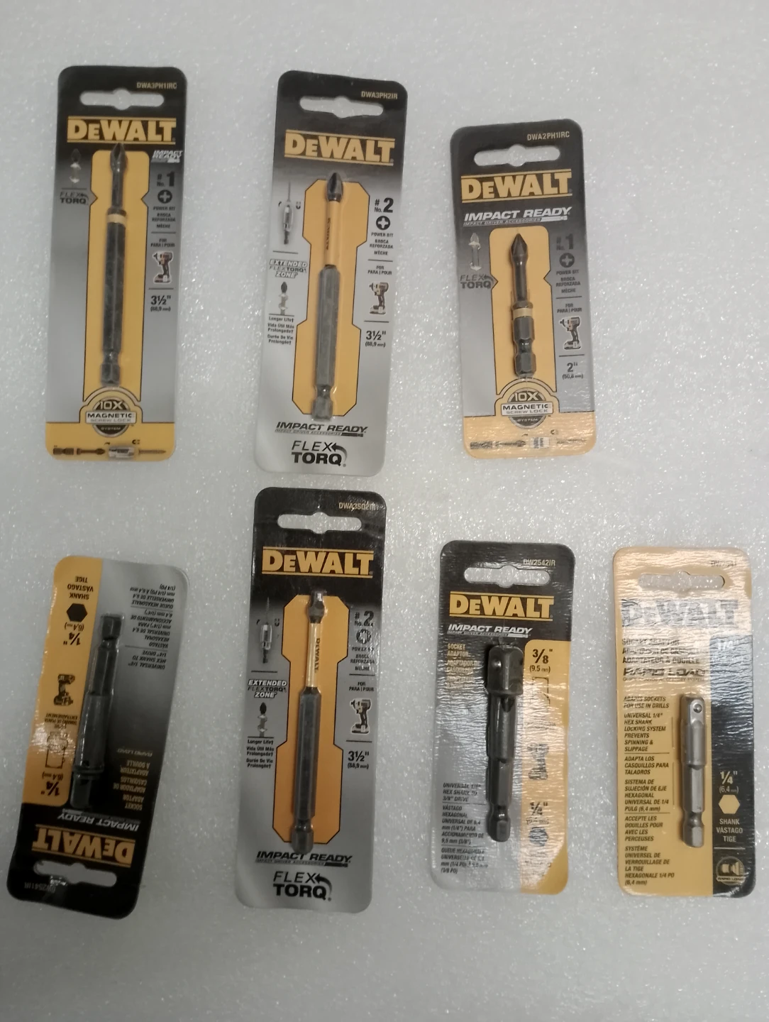BNIB!!! DeWalt 5$ Each Impact Screwdriver and Socket Adapters