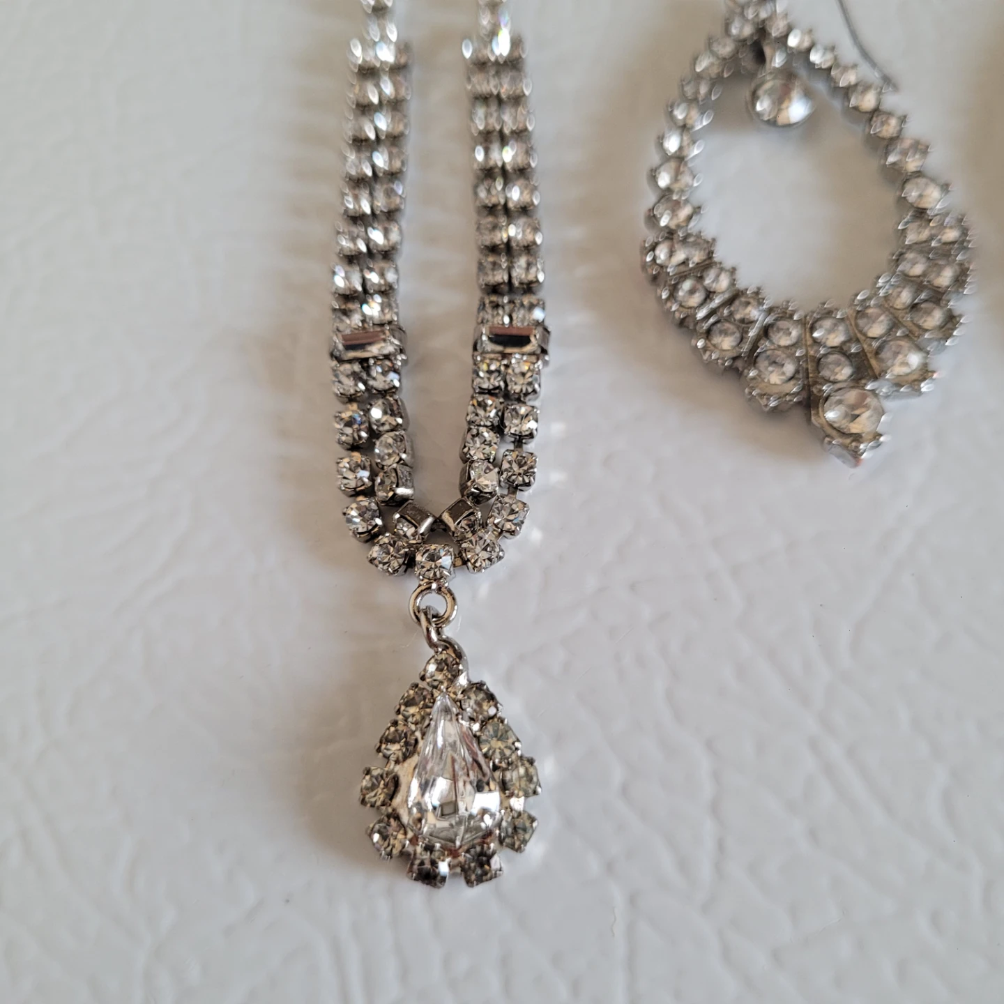 ♥️ Rhinestone Necklace and Pierced Earrings - photo 3