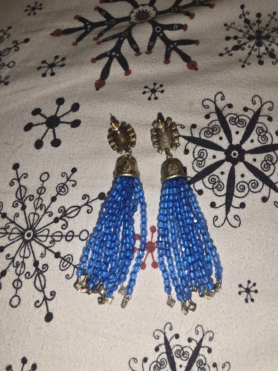 Blue Tassel Earrings 🥕 - photo 2
