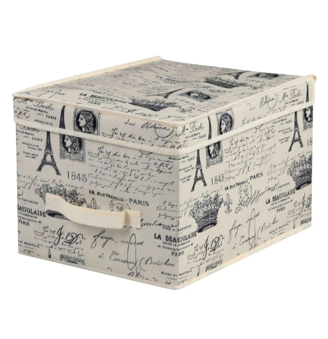 Adore Paris Jumbo Storage Box 16x16x10
