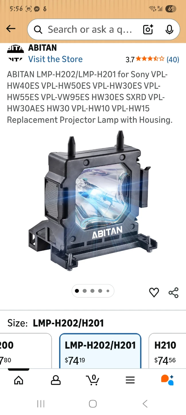 LMP-H202/H201 Projector Lamp