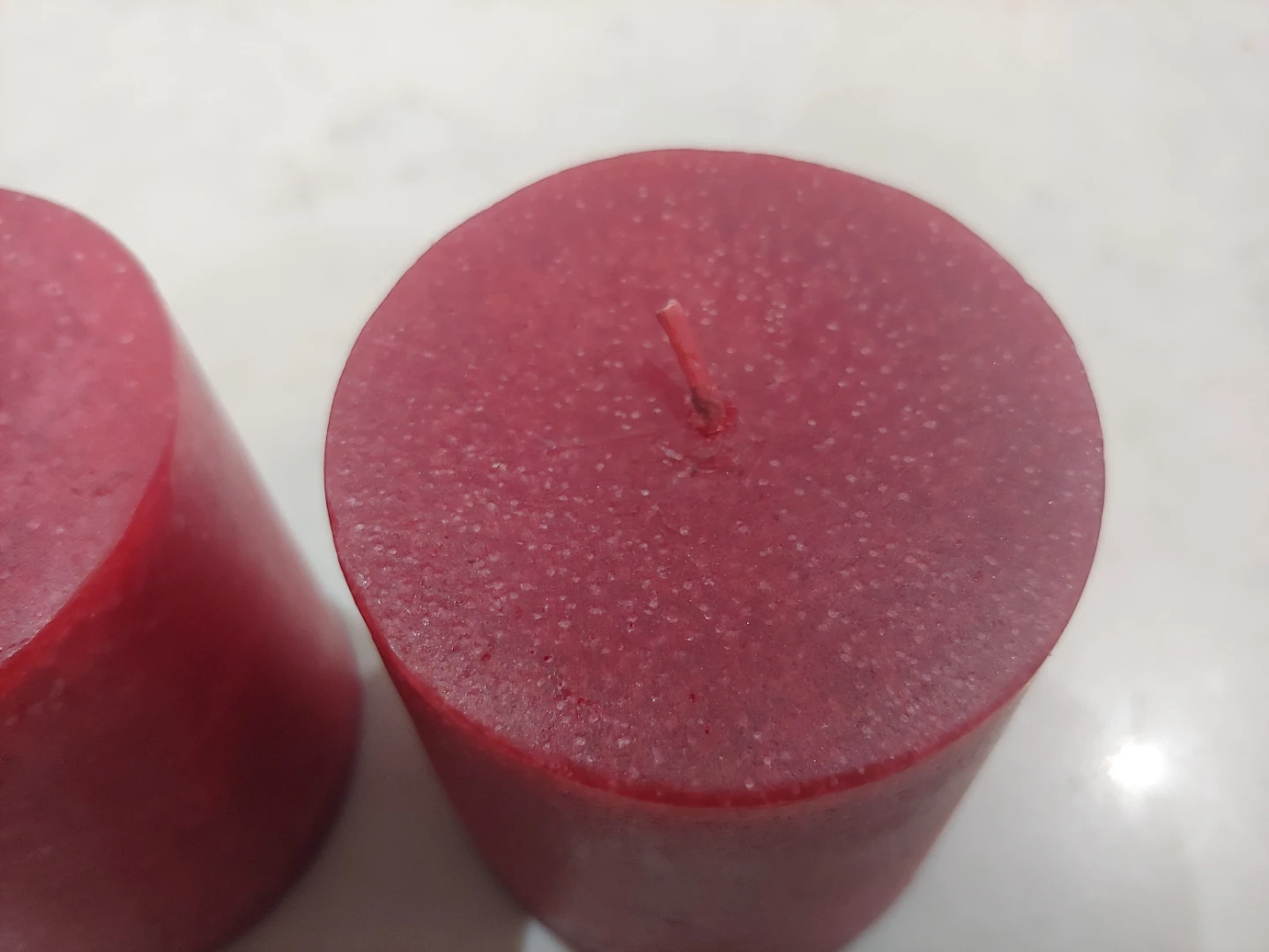 Red Pillar Candles (Set of 3) 🥕 - photo 4