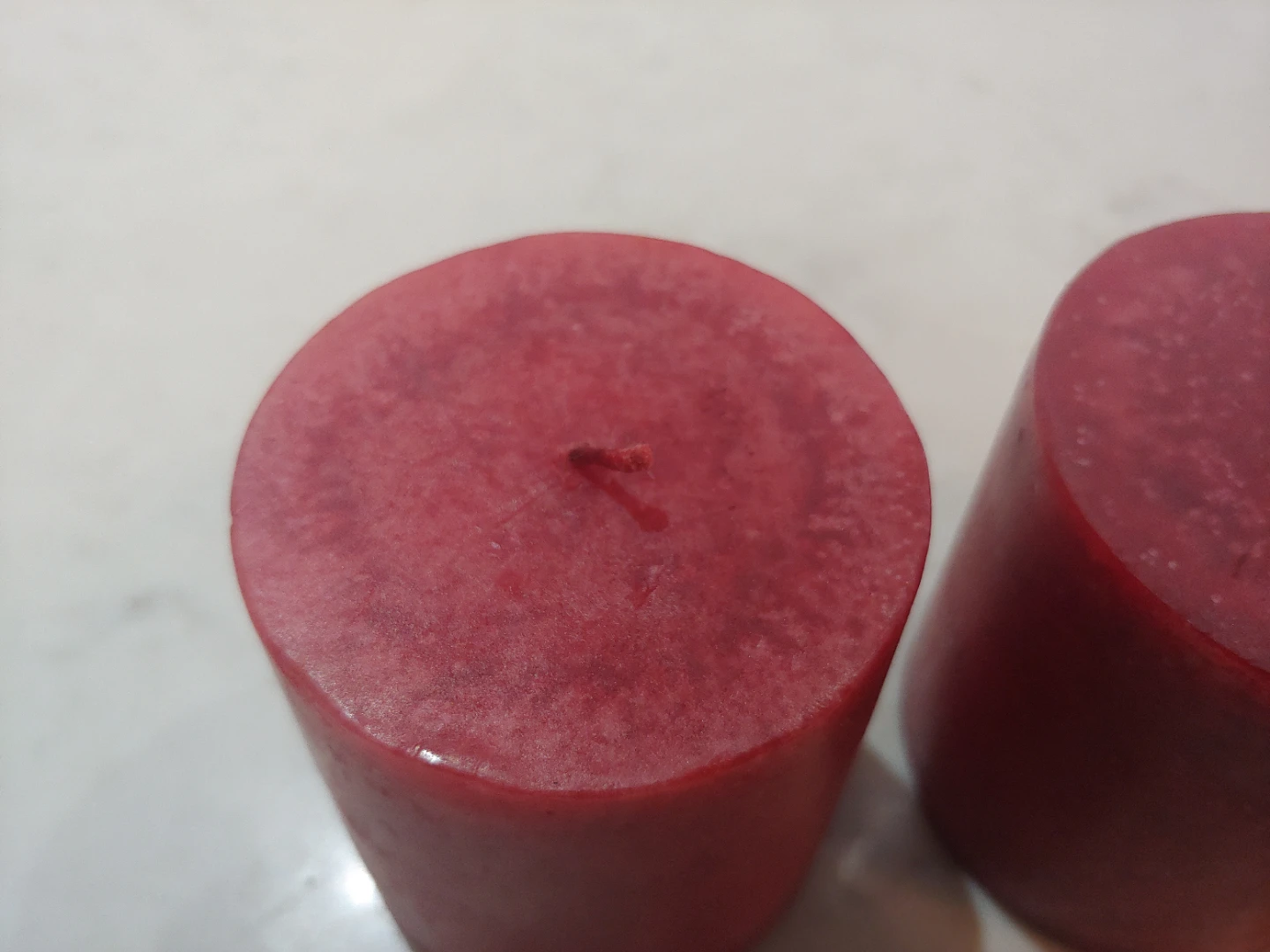 Red Pillar Candles (Set of 3) 🥕 - photo 5