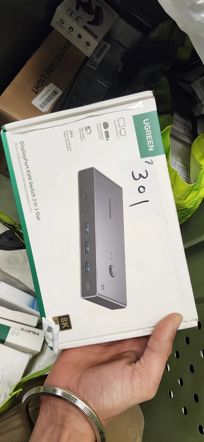 UGREEN DisplayPort KVM Switch 2 In 1 Out 8K 60Hz
