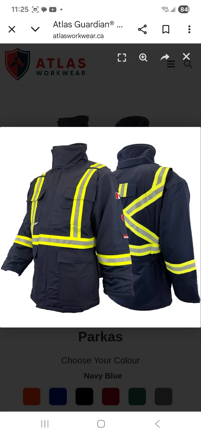 Atlas Workwear Navy Blue Overalls & Parka