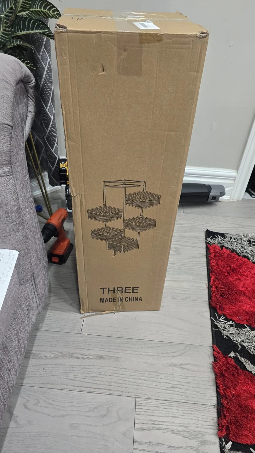 Brand new in box - Black 5-Tier Rotating Storage Shelf - photo 3